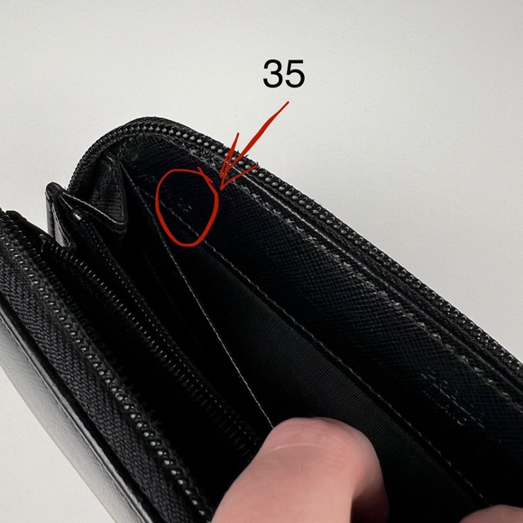 Prada Saffiano Long Zip Around Wallet - Picture 8 of 9
